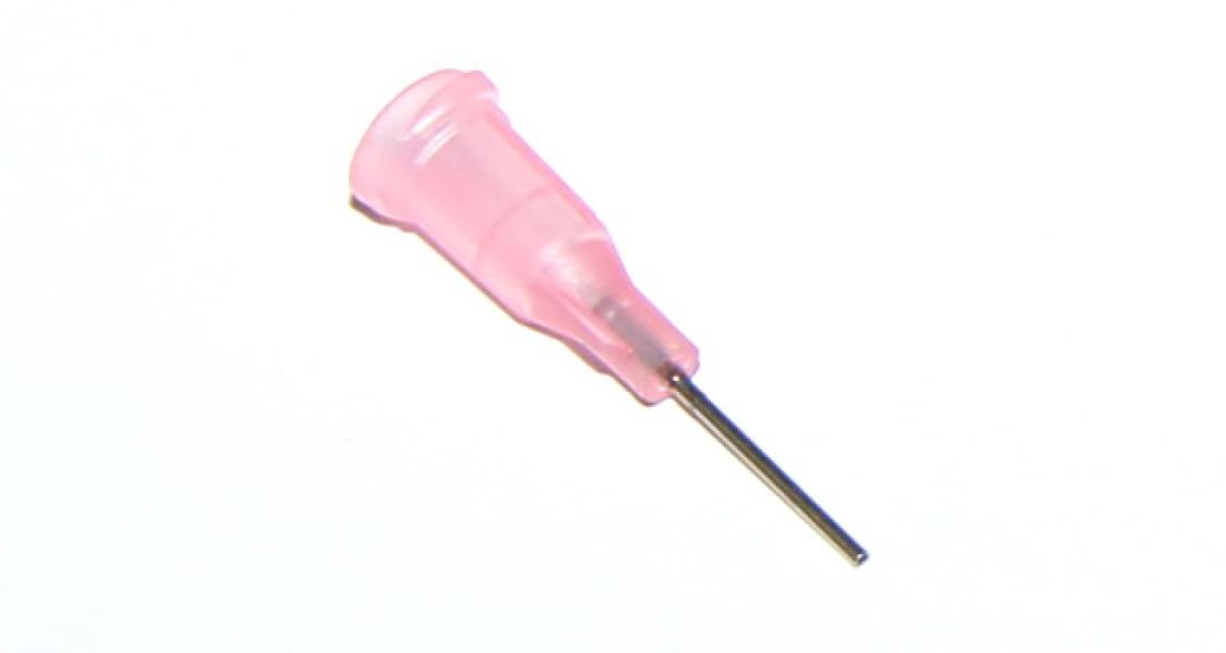 Przyklejone igły dozujące z kaniulą ze stali nierdzewnej 12,7 mm różowe 20G 1szt