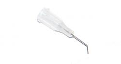 igły dozujące zakrzywione pod kątem 45° z kaniulą ze stali nierdzewnej przezroczystą 27G 1szt