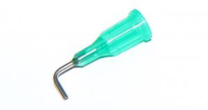 zakrzywione igły aplikacyjne 90° z kaniulą ze stali nierdzewnej zielone 18G 1szt