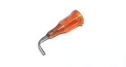 igły aplikacyjne zakrzywione pod kątem 90° z kaniulą ze stali nierdzewnej pomarańczowo-żółte 15G 1szt