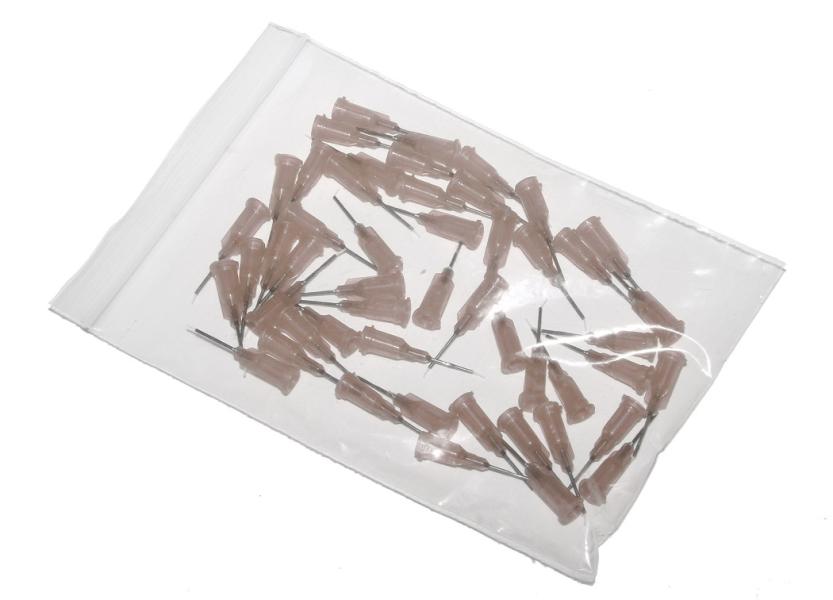 Igły dozujące ze stali nierdzewnej z włożoną rurką teflonową 21G 50szt