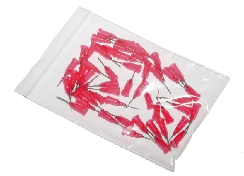 Igły dozujące ze stali nierdzewnej z włożoną rurką teflonową 27G 50szt