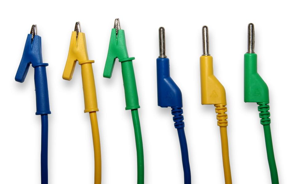 Kabel do zasilaczy laboratoryjnych 50cm niebieski