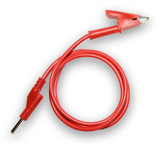 Kabel do zasilaczy laboratoryjnych 100cm czerwony