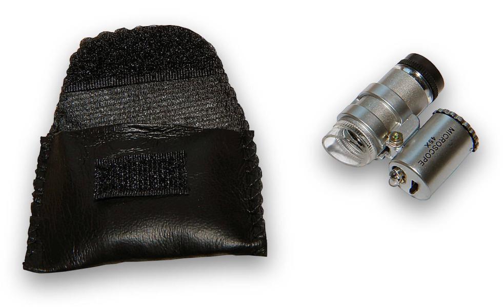 Kieszonkowe miniaturowe mikroskopy kontaktowe z 45-krotnym powiększeniem