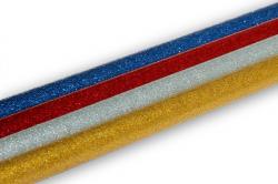 Dekoracyjne pistolety brokatowe srebrne 51 sztuk (1 kg)