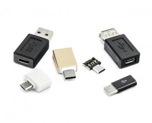 Zestaw 6 reduktorów USB - micro USB, USB-C (typ-C), USB