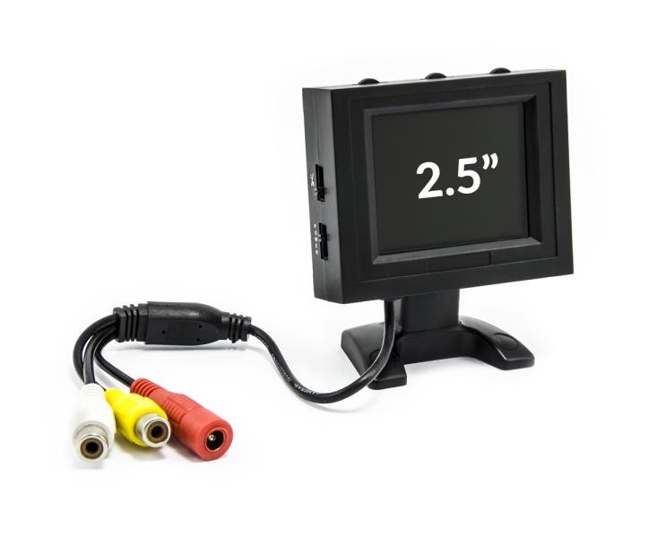 Przenośny monitor LCD 2,5" 12V 480x228px Cinch