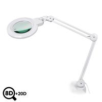 Lampa serwisowa LED z lupą IB-178, średnica 178 mm, 8D + 20D