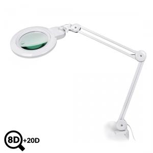 Lampa serwisowa LED z lupą IB-178, średnica 178 mm, 8D + 20D