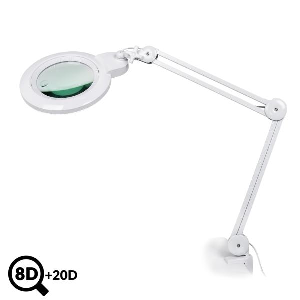 Lampa serwisowa LED z lupą IB-178, średnica 178 mm, 8D + 20D