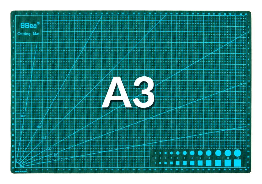 Mata do cięcia dwustronna zielona A3 45x30cm
