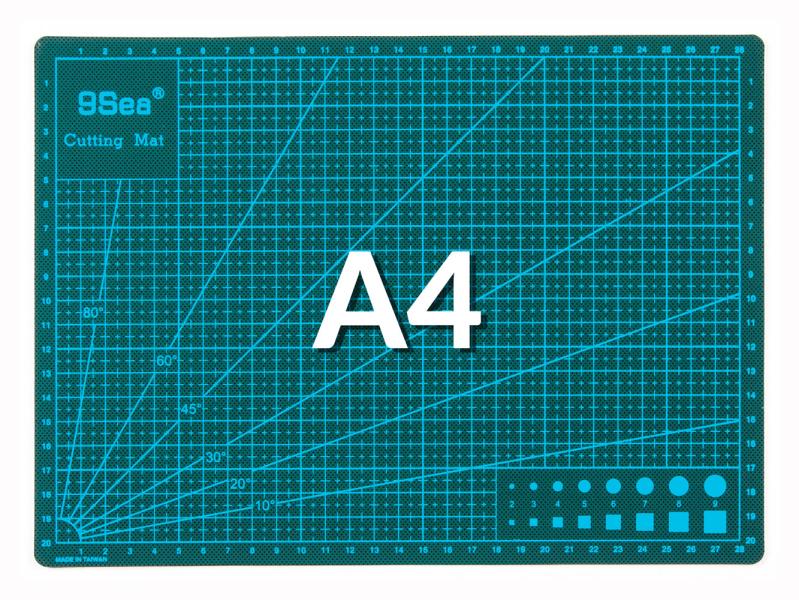 Mata do cięcia dwustronna zielona A4 30x22cm