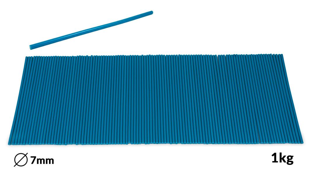 Niebieskie wkłady topliwe do pistoletu do kleju o średnicy 7 mm 1 kg