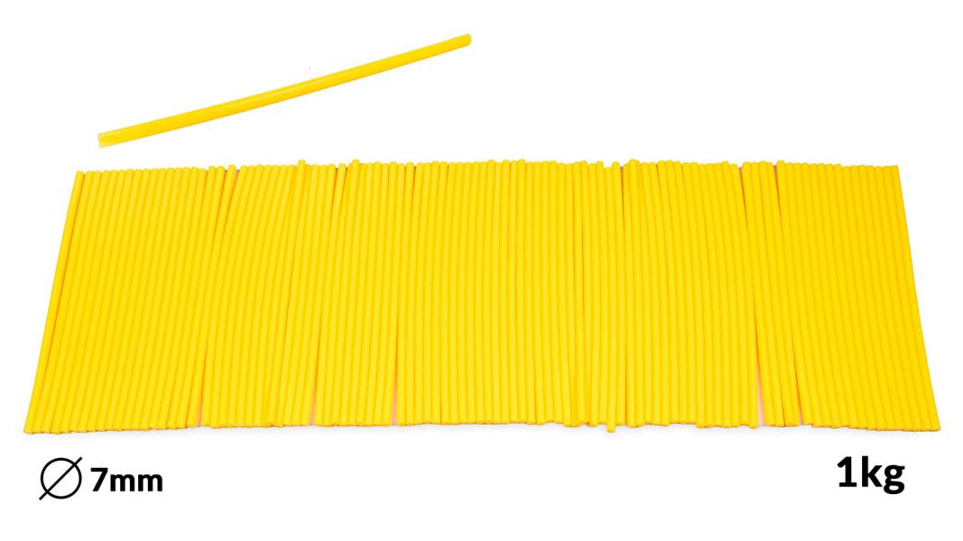 Topliwe żółte wkłady do pistoletu do kleju o średnicy 7 mm 1 kg