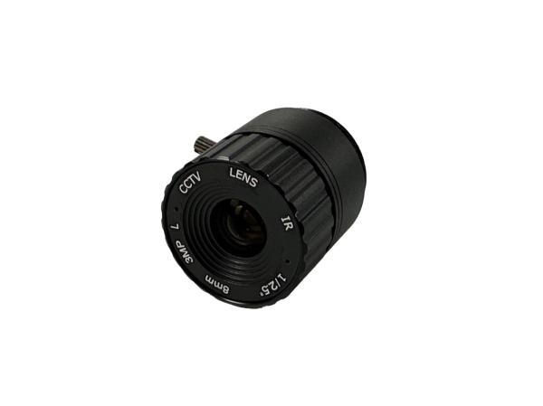 Obiektyw CCTV CS-Mount, ogniskowa 8 mm, przysłona F1.2