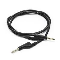 Kabel połączeniowy banan - banan 100cm czarny