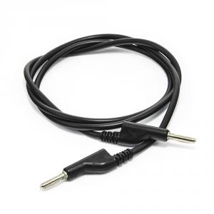 Kabel połączeniowy banan - banan 100cm czarny