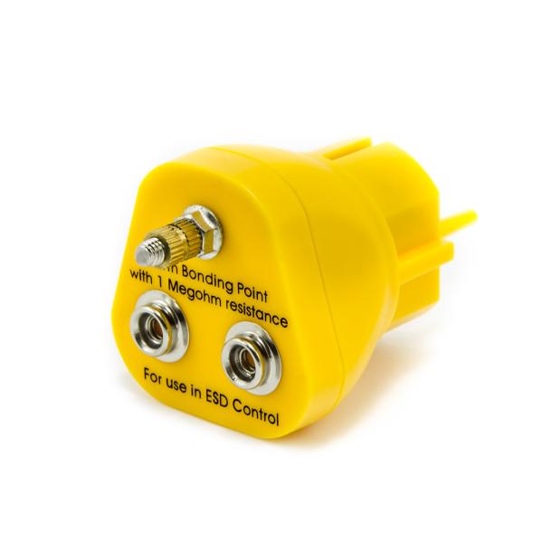 Wtyczka uziemiająca do akcesoriów ESD, 1x M5, 2x kołek ESD 10 mm