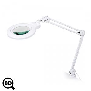 Lampa robocza LED ze szkłem powiększającym IB-150, średnica 150 mm, 8D