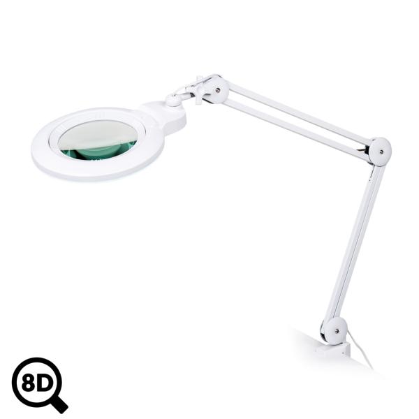 Lampa robocza LED ze szkłem powiększającym IB-150, średnica 150 mm, 8D