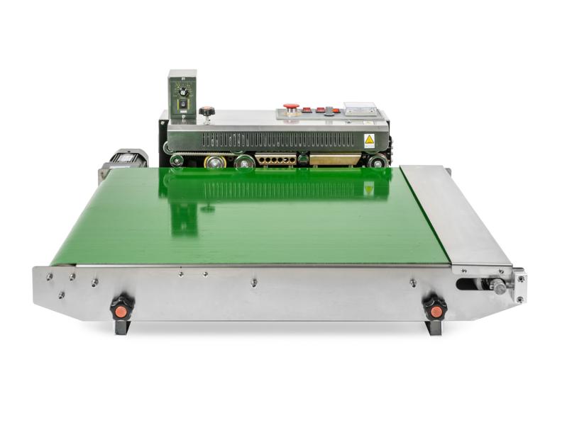 Zgrzewarka do folii ciągłej DBF-770WL-600 z szerokim przenośnikiem i udźwigiem 50 kg