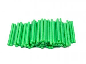 Wkłady do pistoletu do klejenia na gorąco zielone z brokatem (brokat) średnica 11 mm, 1 kg