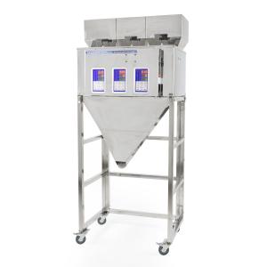 Potrójny przemysłowy dozownik materiałów sypkich i mieszanek 3x 10-500g