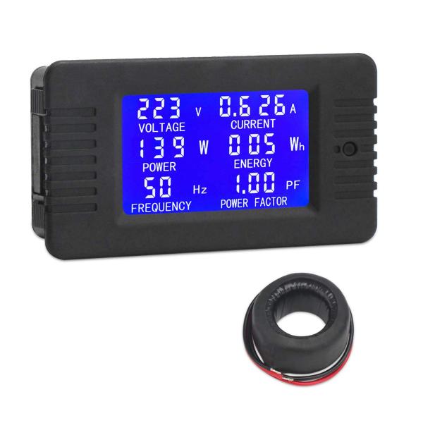 Wielofunkcyjny wbudowany miernik elektryczny AC 80~260V/100A - Toroidalny przekładnik prądowy