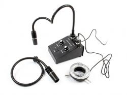 Profesjonalny oświetlacz do mikroskopów 3w1 z okrągłym światłem 6W 6500K