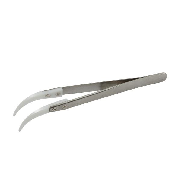 Pęseta ceramiczna z korpusem ze stali nierdzewnej odpornym na wysoką temperaturę i zaokrąglonymi końcówkami