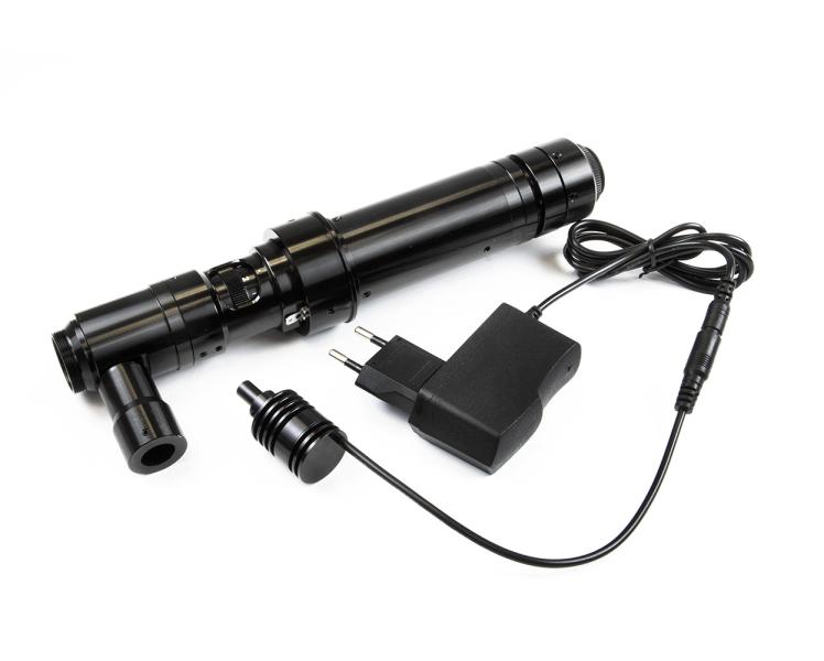 Mikroskop monokularowy z powiększeniem 30-200x i wewnętrznym oświetleniem do inspekcji i defektoskopii