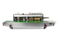 Zgrzewarka folii ciągłej DBF-810SUS z przenośnikiem taśmowym i drukiem atramentowym