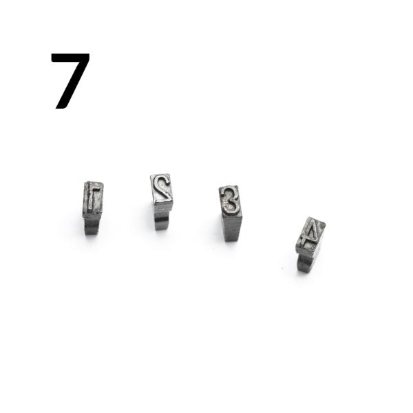 Dodatkowa litera dla zgrzewarek DBF-700xx i FR-900 Typ: 7