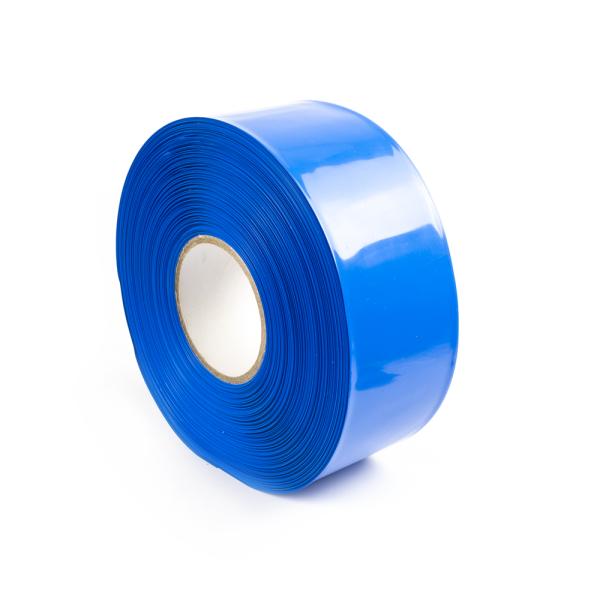 Niebieska termokurczliwa folia PVC 2:1 szerokość 70 mm, średnica 43 mm