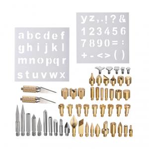 Duży zestaw grotów do lutowania i wypalania do stacji pirograficznych i mikrolutownic 56szt