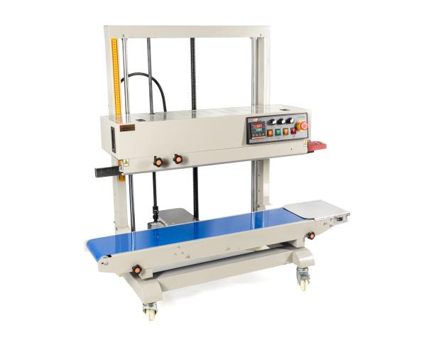 Zgrzewarka ciągła z regulacją wysokości i nadrukiem do dużych worków F1200