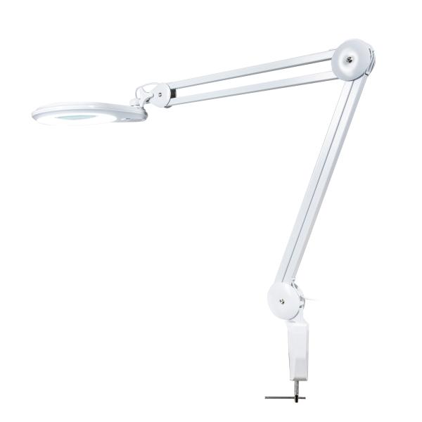 Biała lampa stołowa IB-127 z lupą 127 mm i podświetleniem LED