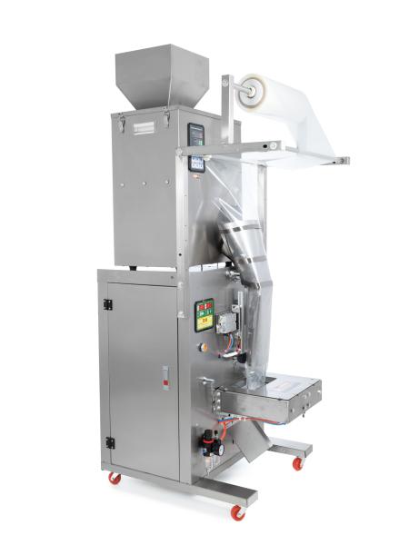 Pneumatyczna pionowa maszyna pakująca XT500 z dozownikiem materiałów sypkich i pakowaniem w atmosferze ochronnej (MAP) 10-500g