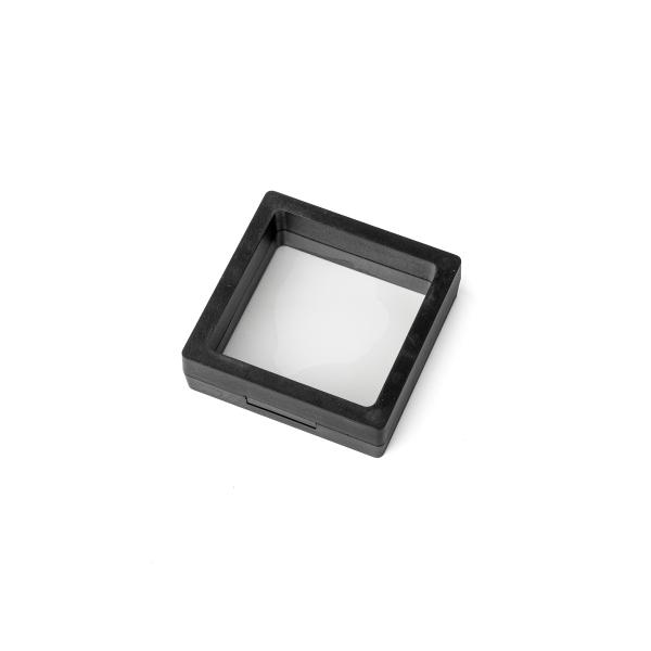 ramka 3D na monety i biżuterię czarna 7x7x2 cm