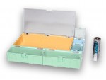 Miniaturowe plastikowe szuflady na części SMD B4 - zielone