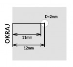 Szczypce do dziurkowania o przekroju okrągłym d=2mm