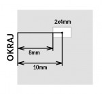 Szczypce do dziurkowania z dziurkaczem prostokątnym 4x2 mm
