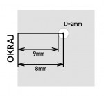 Szczypce do znakowania z okrągłym wycięciem d=2mm