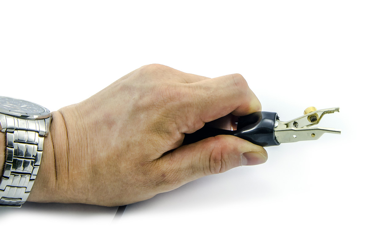 Zacisk stopniowy do pomiarów i zasilania czarny 100 cm