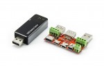 Tester USB z reduktorami Lightning, USB-C, mini i micro USB, 3-30V, 0-5A