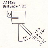 Zakrzywiona dysza gorącego powietrza średnica 3 mm, długość 30 mm CN3030C