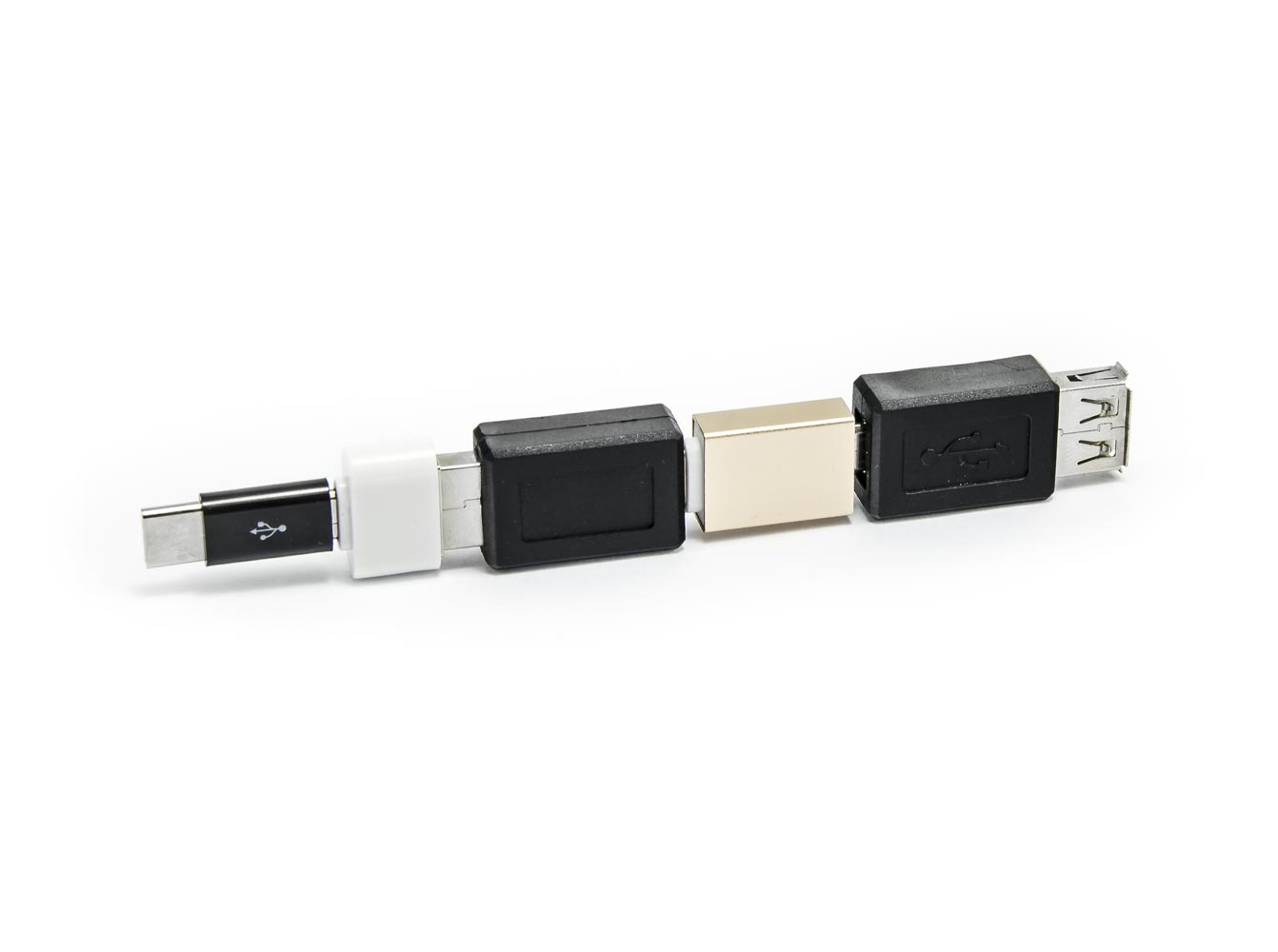 Zestaw 6 reduktorów USB - micro USB, USB-C (typ-C), USB