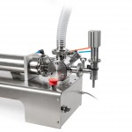 Przewód elastyczny ze stali nierdzewnej z kołnierzem i zaworem zwrotnym do pneumatycznych dozowników cieczy