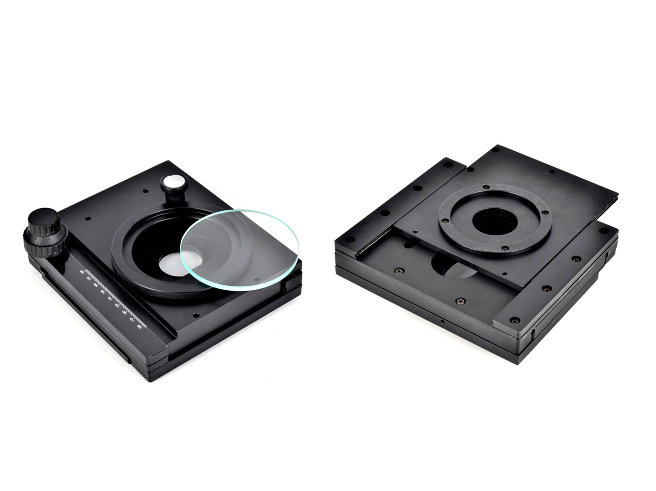 Obrotowa kołyska / stolik ze szkiełkiem dla mikroskopów